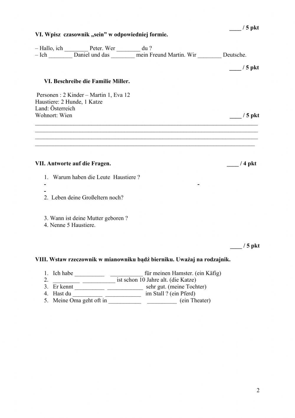 Prasens, Familie, Haustiere