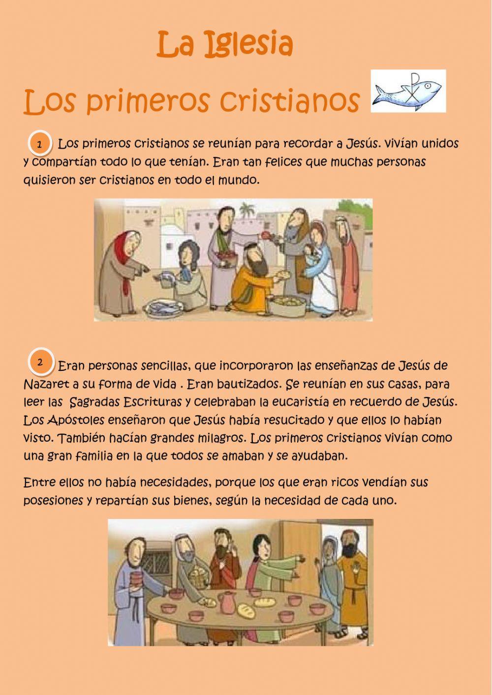 La Iglesia. Los primeros cristianos La Iglesia. Los primeros cristianos