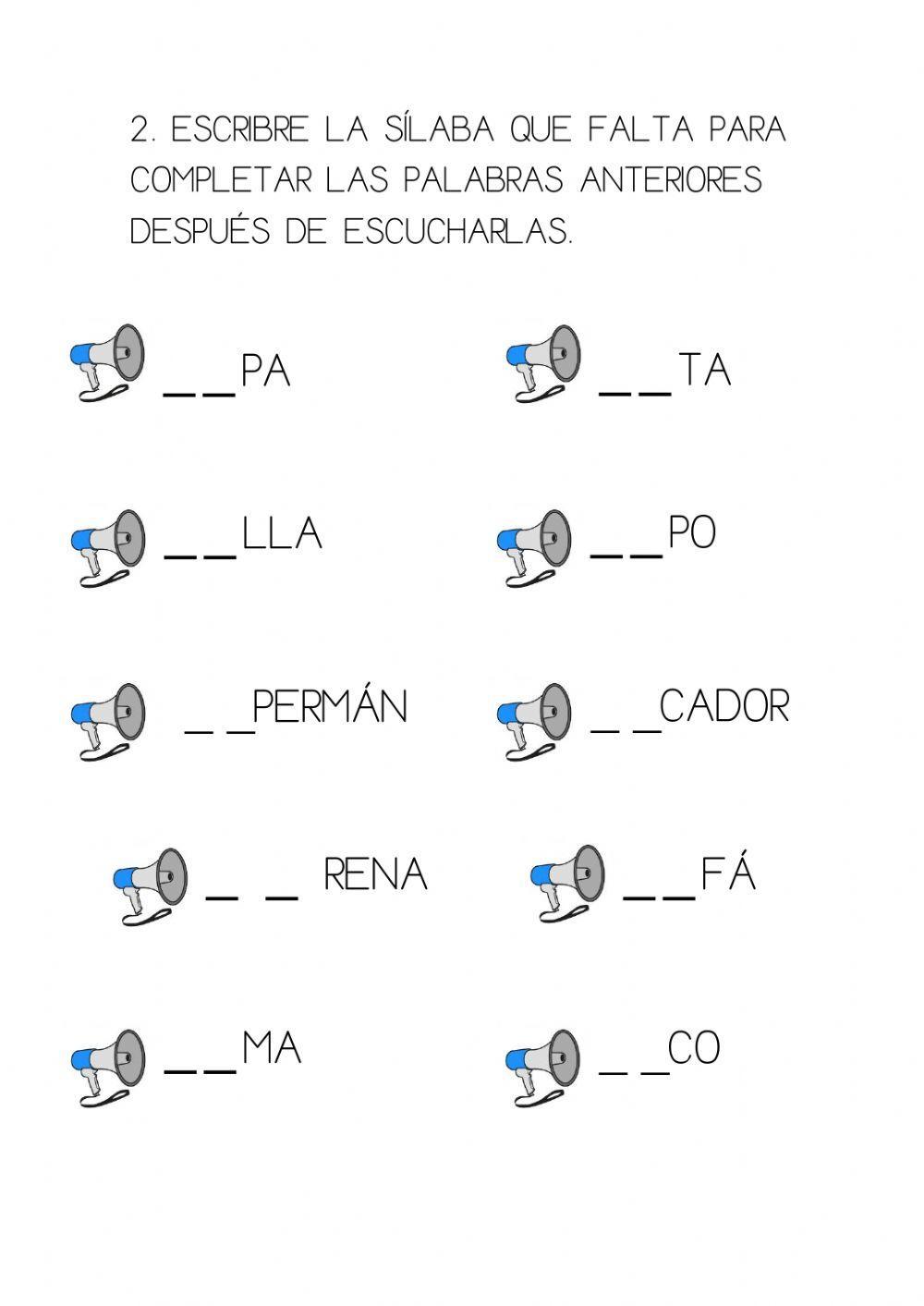 Letra S, lectoescritura