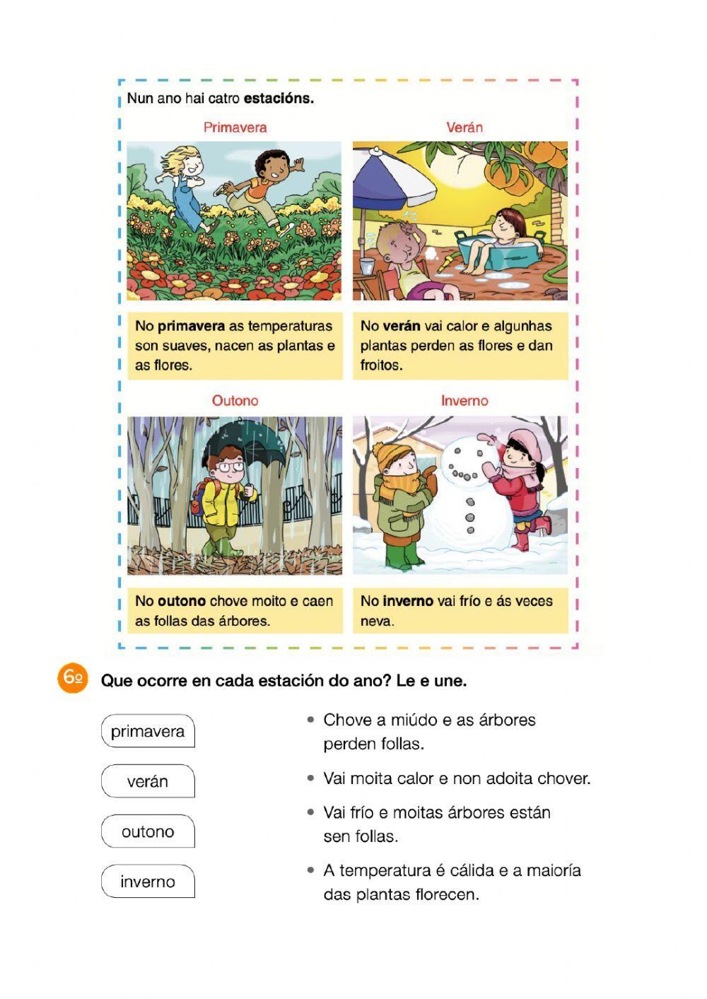 O sol, o día, a noite e as estacións