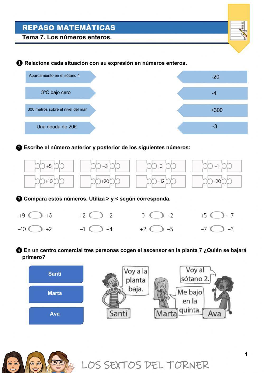 Repaso Números Enteros
