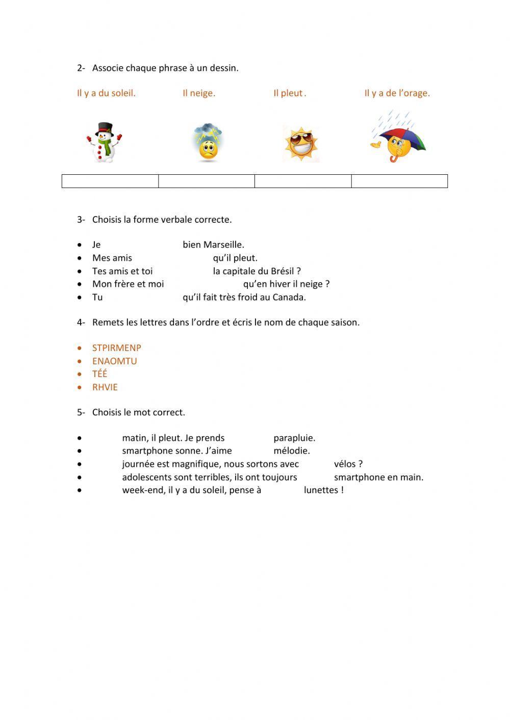 RÉVISIONS D'ÉTÉ - LEÇON 1 et 2