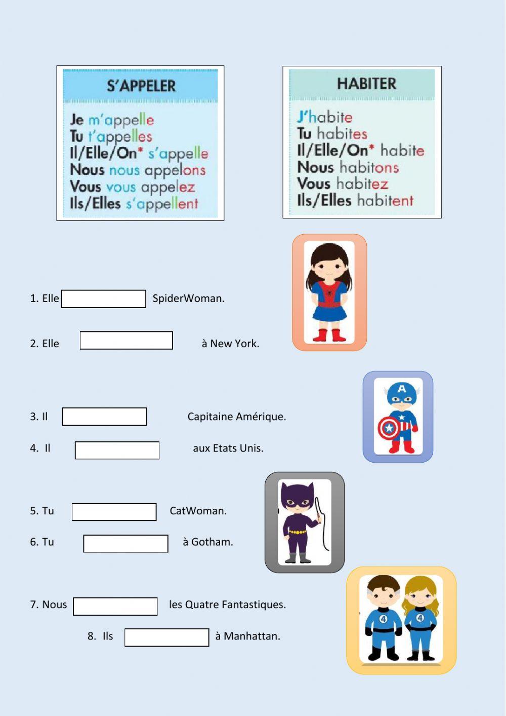 Les couleurs et les verbes