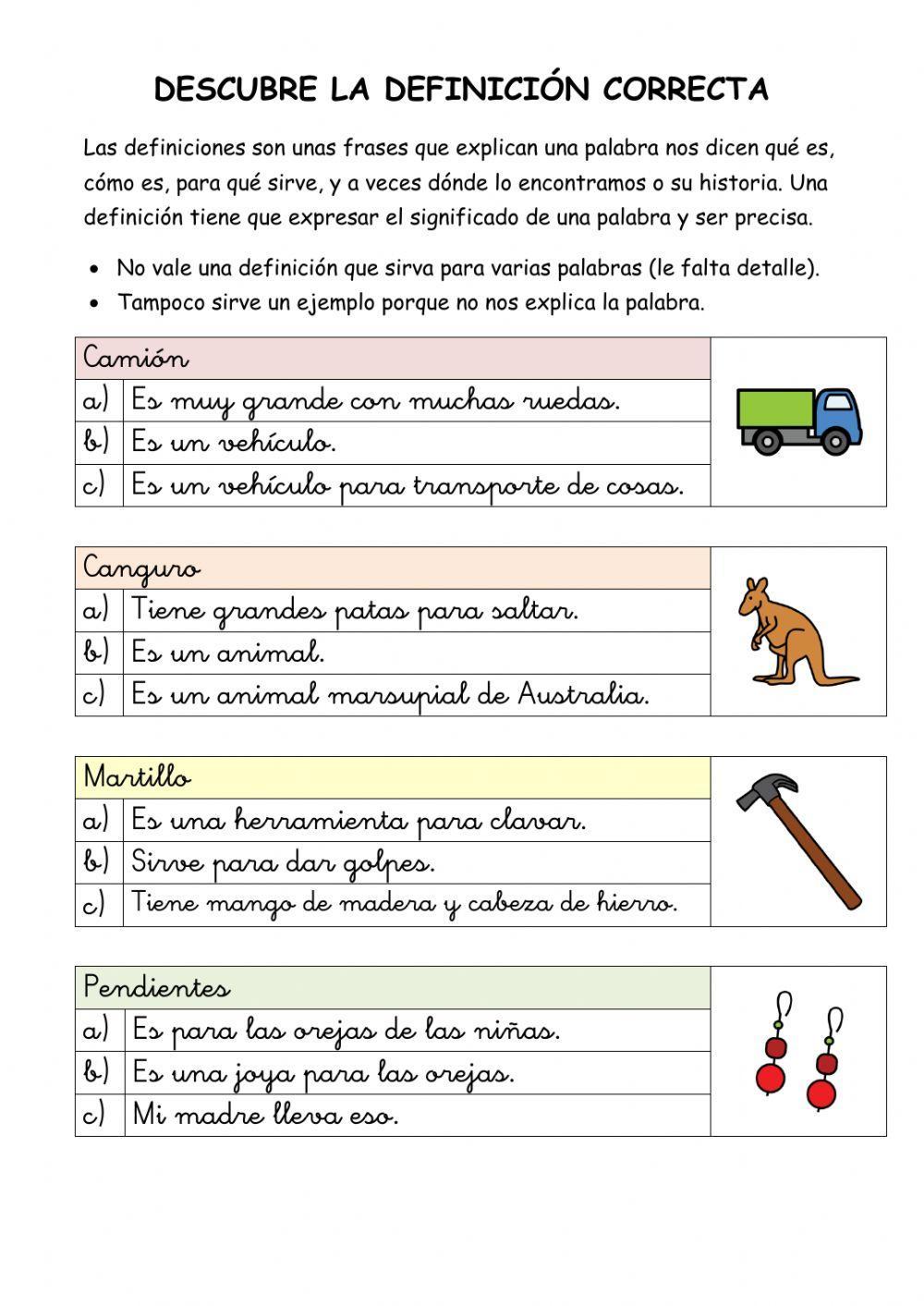 La definición correcta