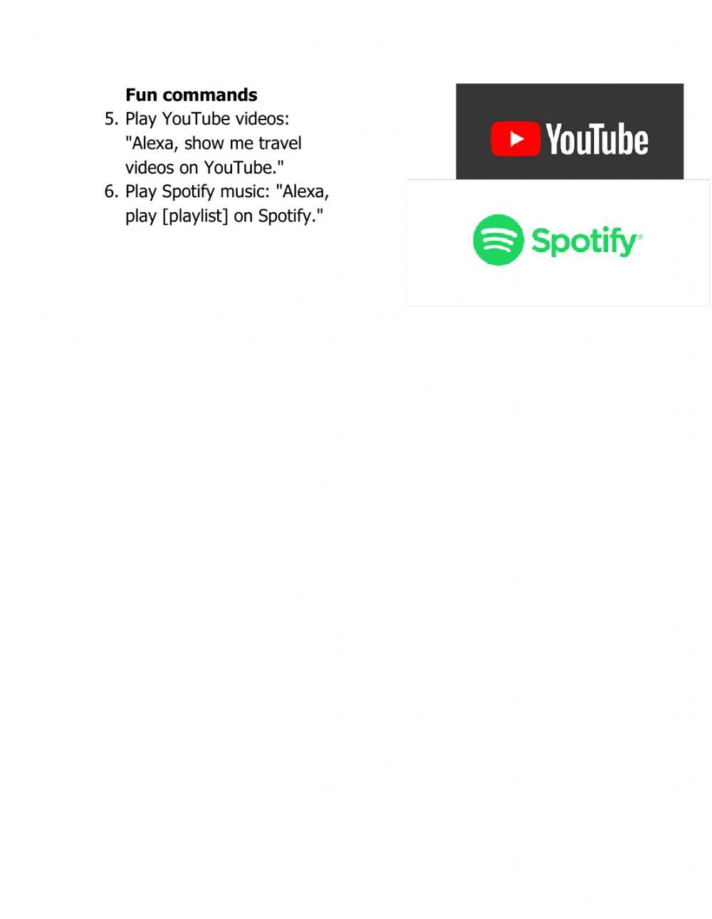 Alexa voice commands pecs matching