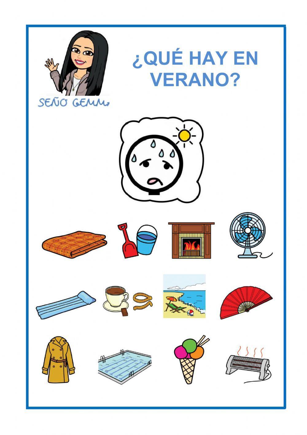 El verano:acciones, animales, objetos