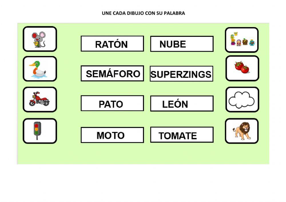 une dibujo con palabra