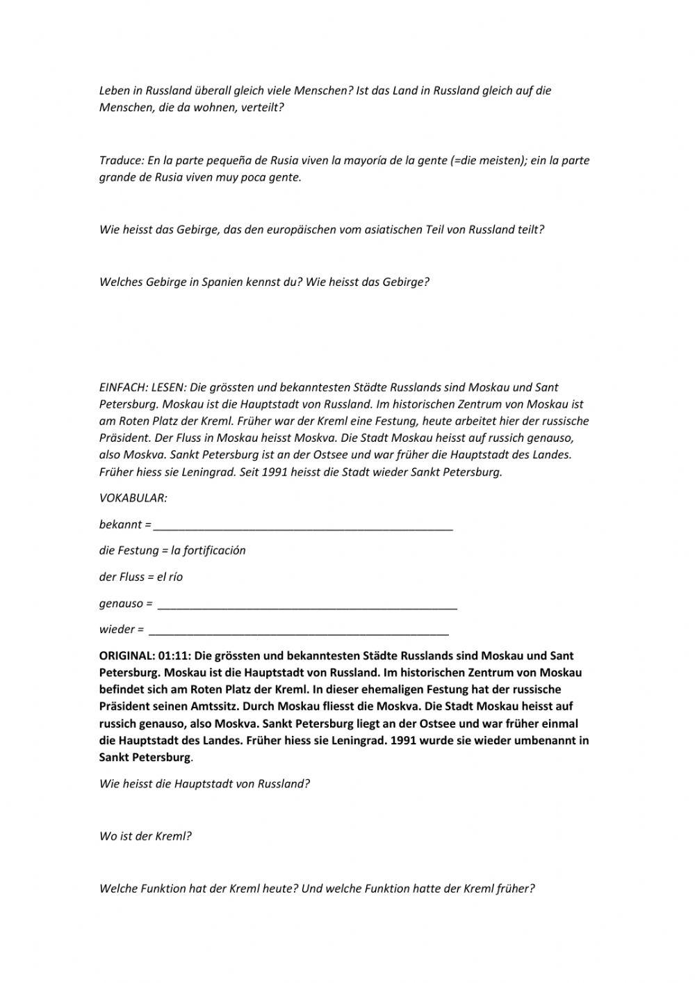 Russland - Video - Intro