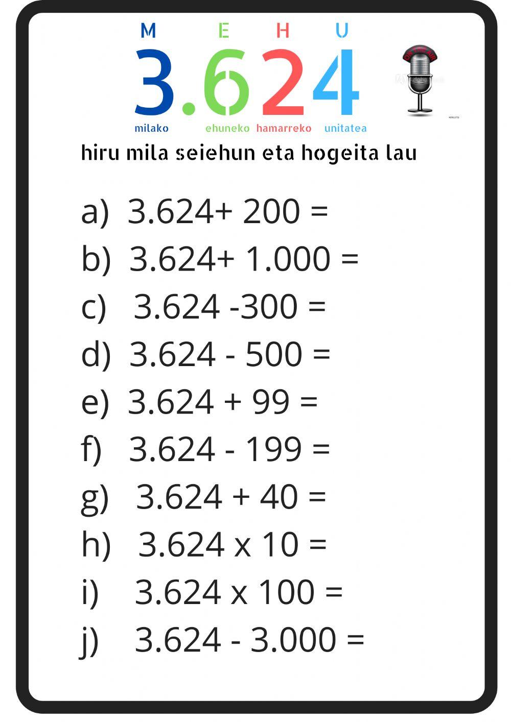 3.624  zenbakiarekin buru kalkulua