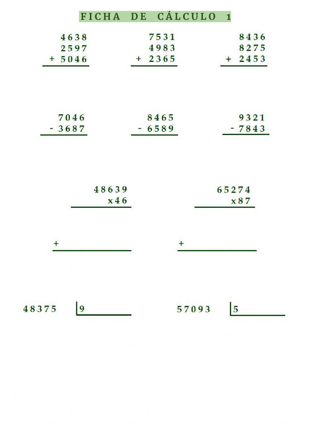 Ficha de cálculo 1