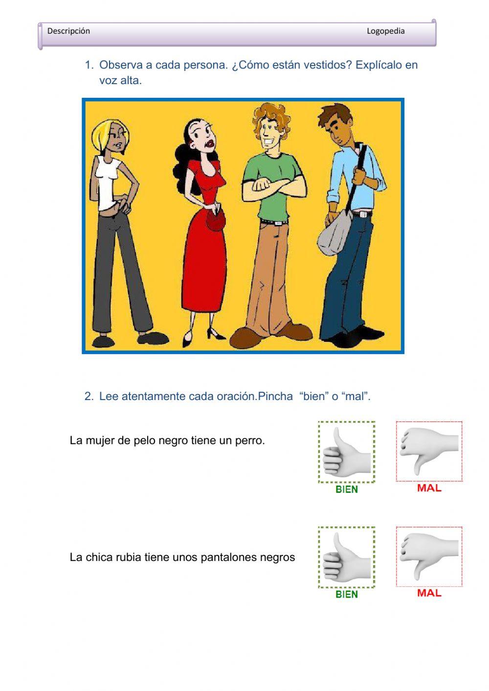 Descripción y comprensión lectora