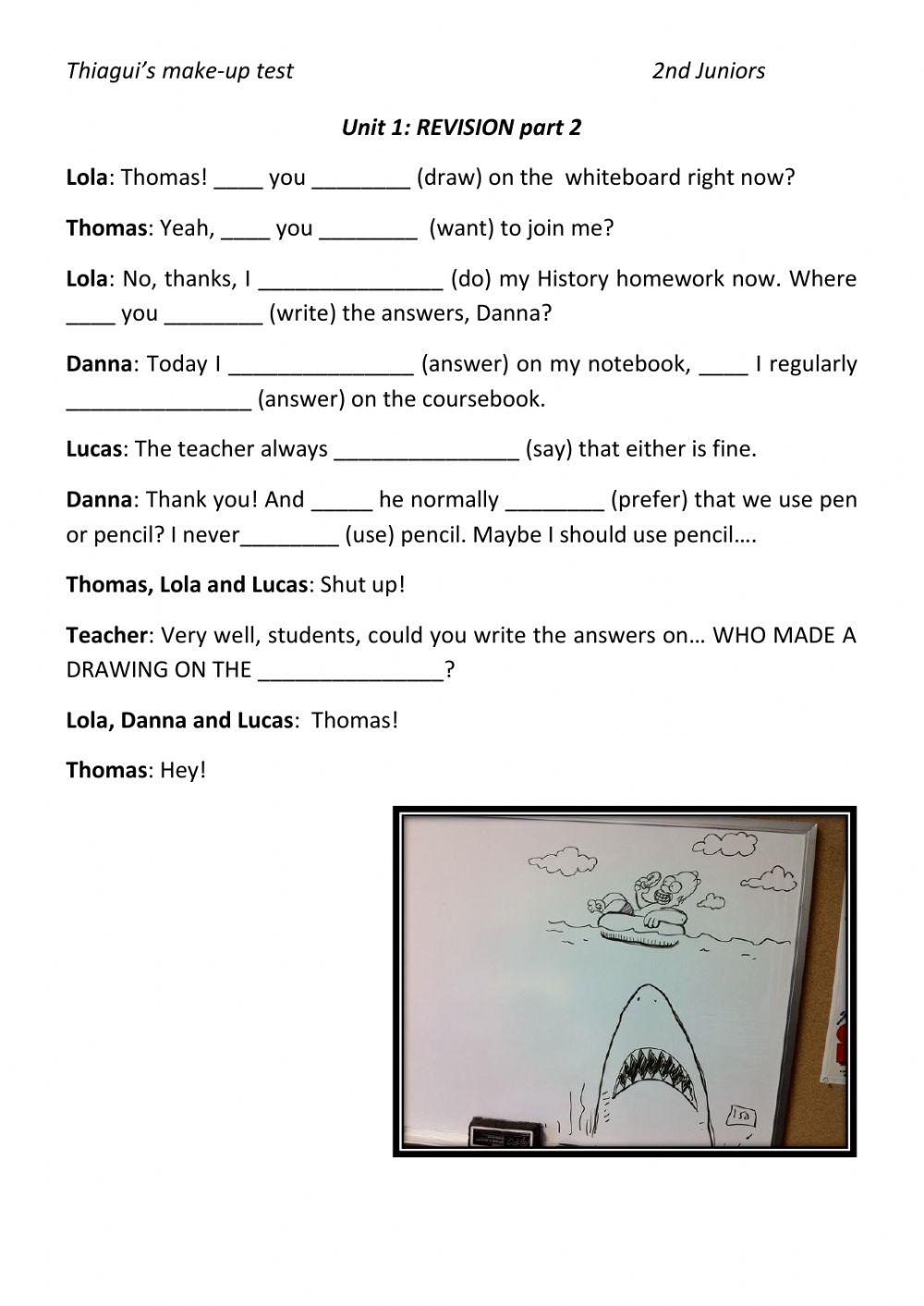REVISION Unit 1 - Make-Up Test