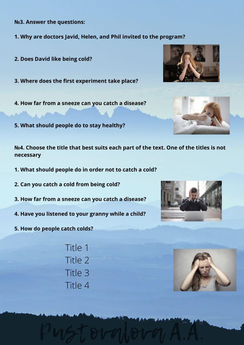 Truths about illnesses (exercises Part 2)