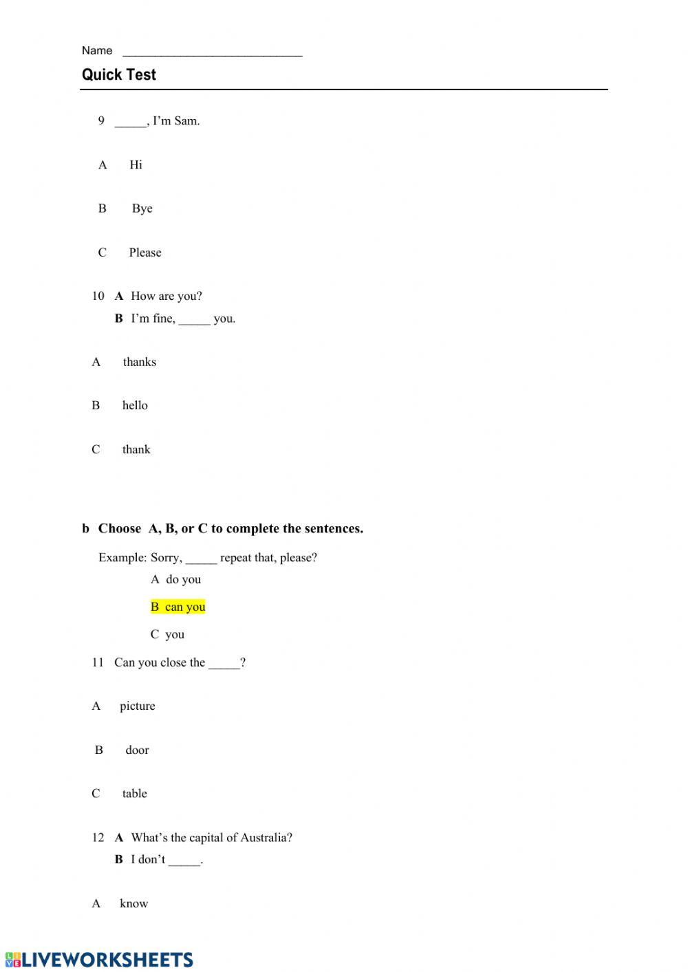 English File Elementary. Units 1 and 2