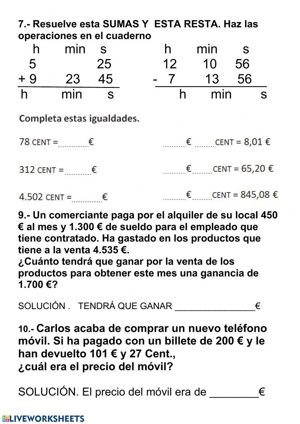 El tiempo y el dinero. EV