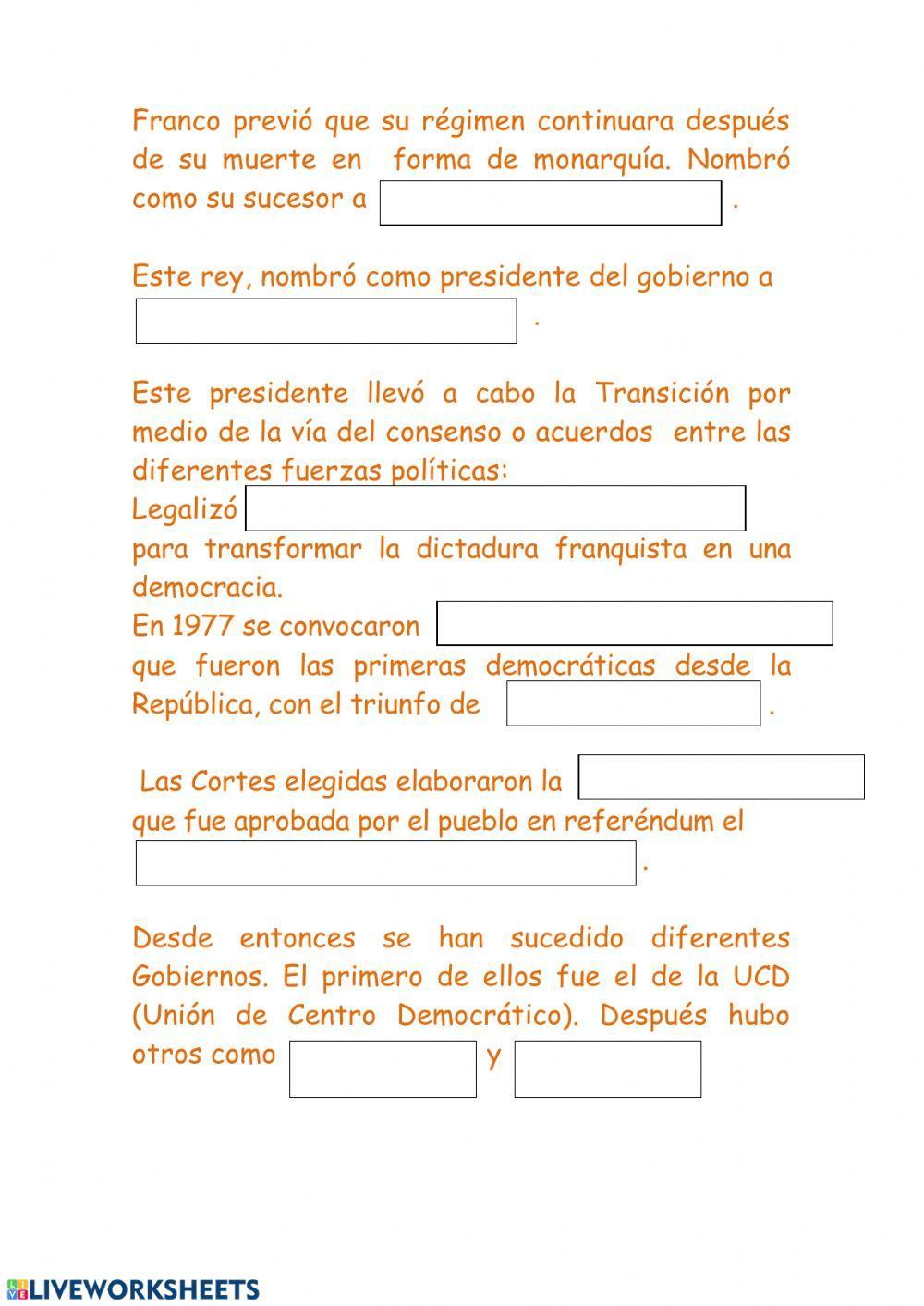 La transición en España