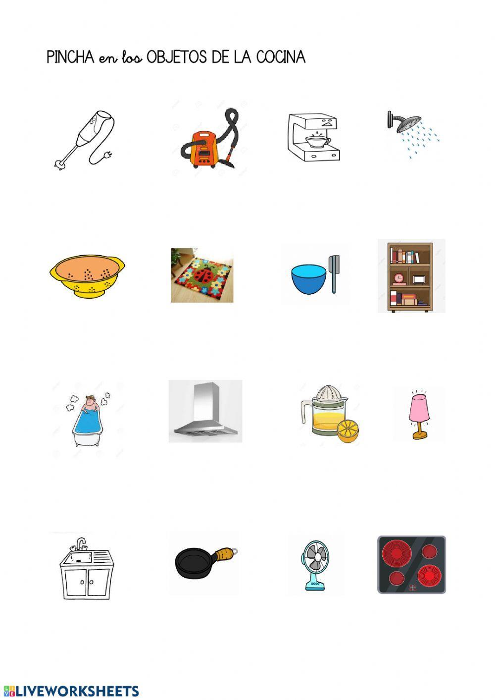 Busca los objetos de COCINA