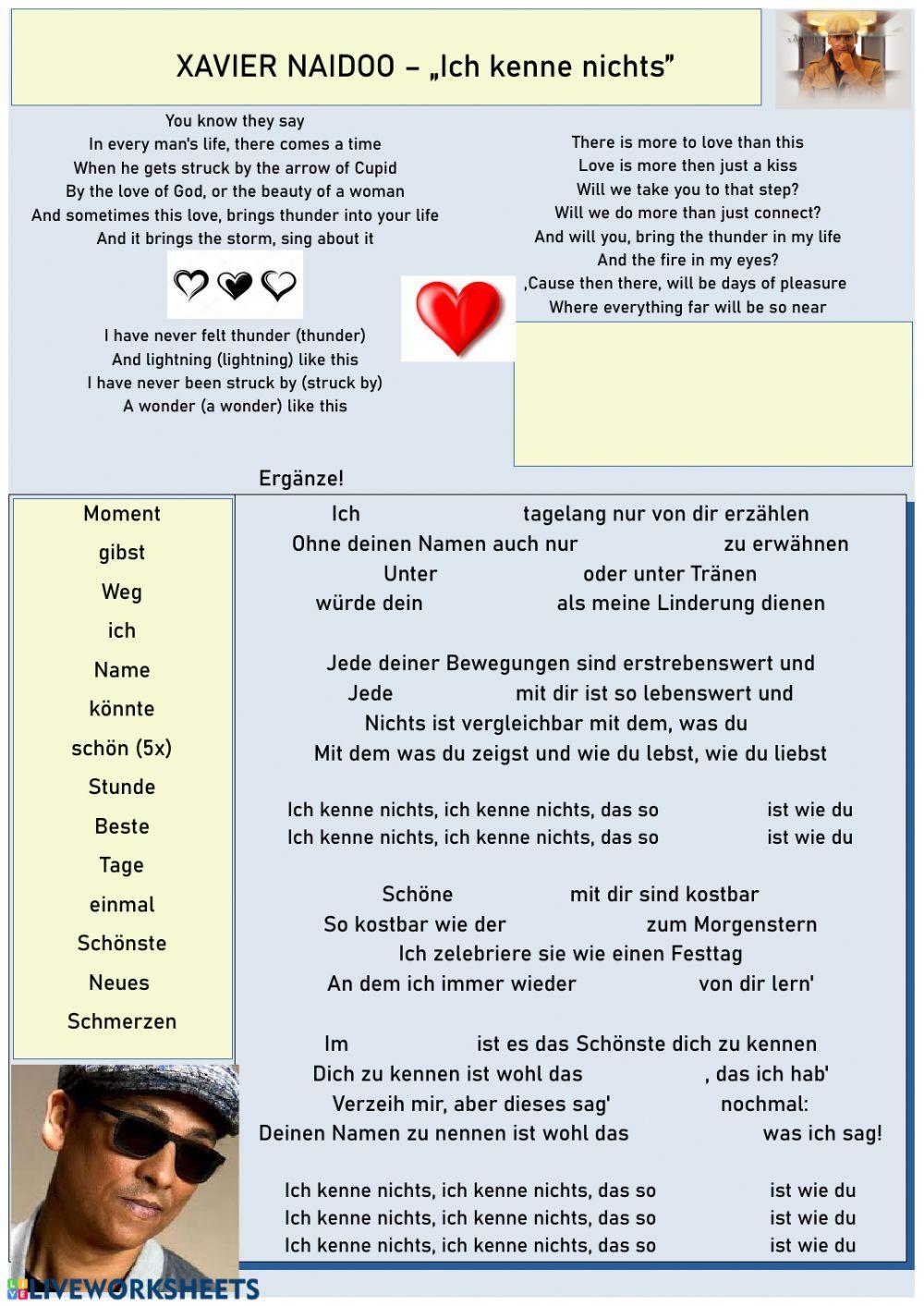 Xavier Naidoo - -Ich kenne nichts-