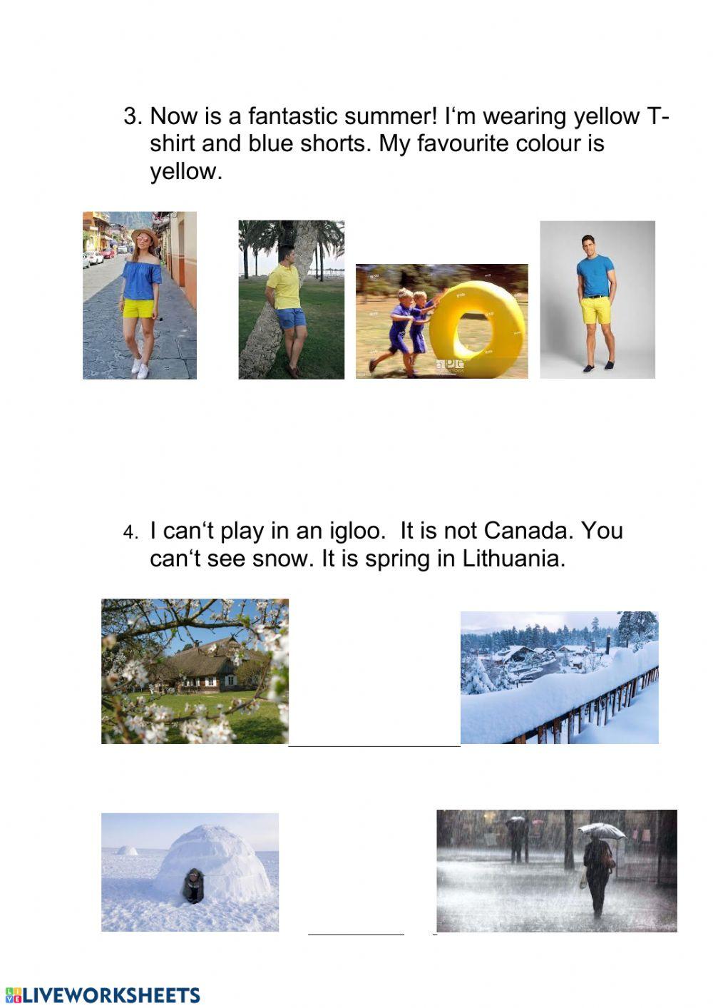 Form 2 Unit 6 Seasons, weather and clothes