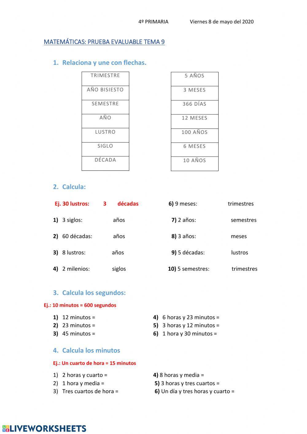 La medida del tiempo