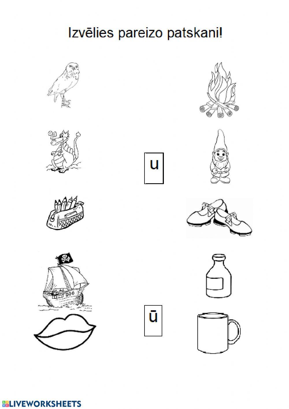 1 klase - patskaņu diferencēšana