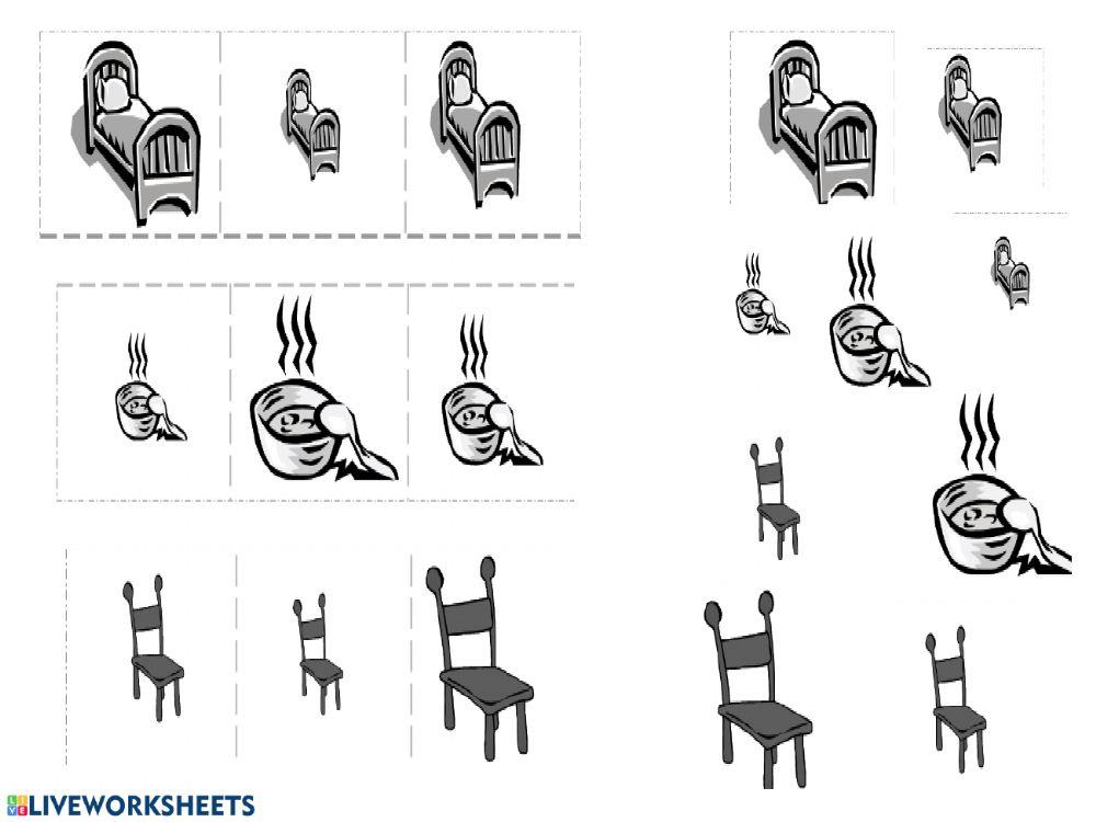 Ricitos de oro activity | Live Worksheets