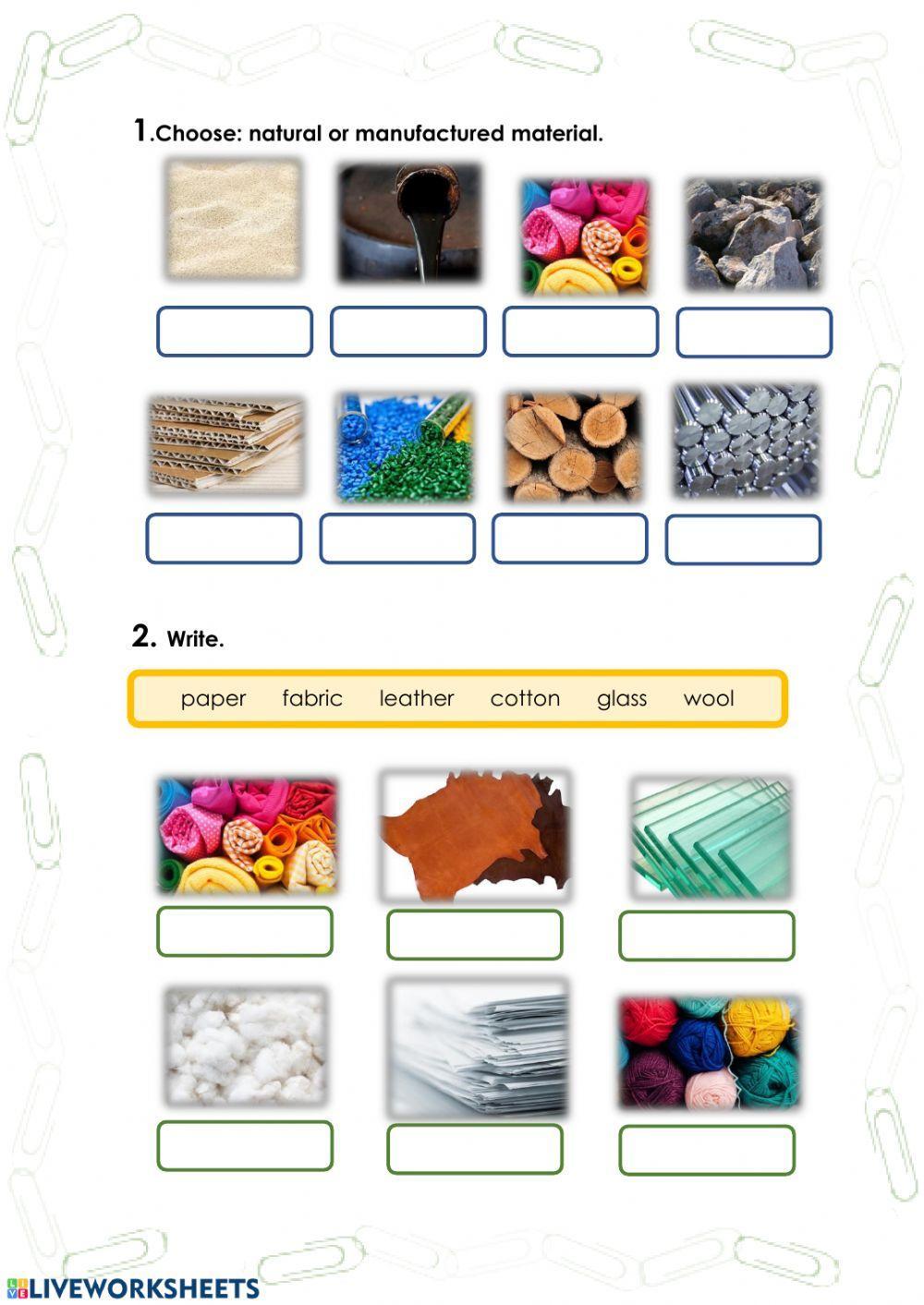 149547 | Natural and manufactured materials |