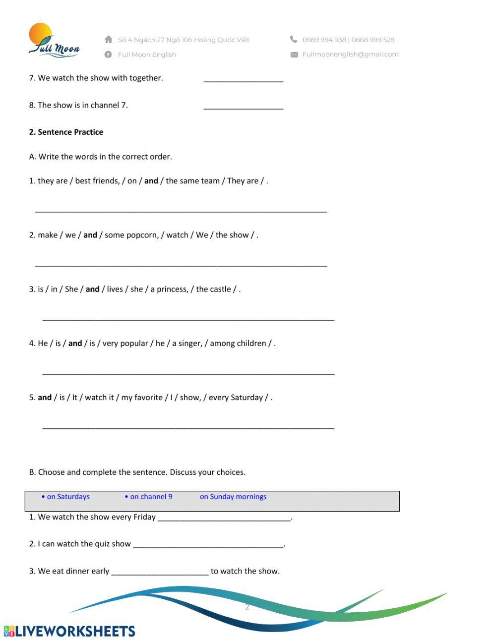 Unit 15-My favorite TV show