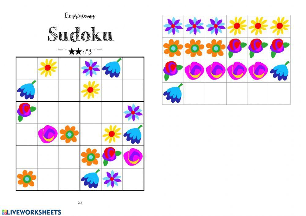 Sudoku - printemps 6