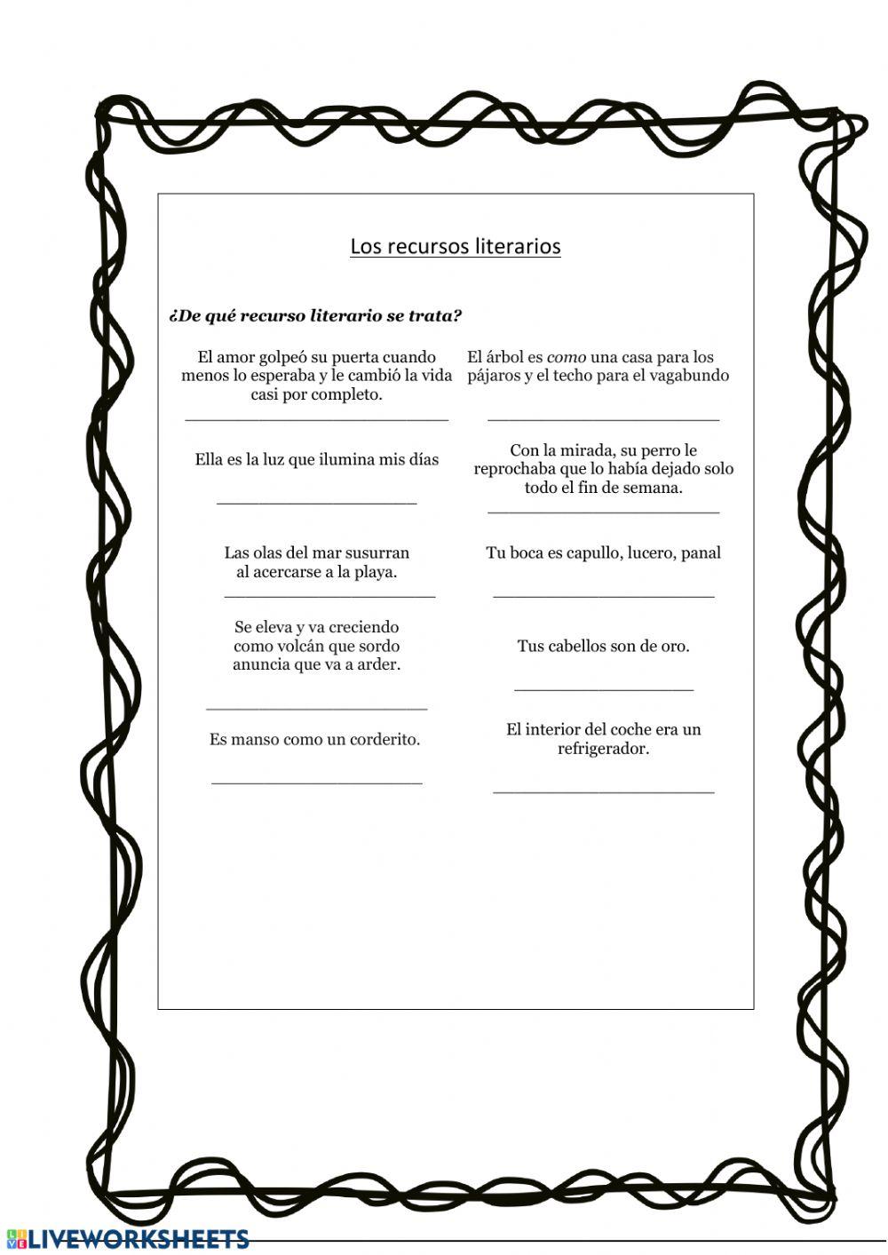 Los recursos literarios