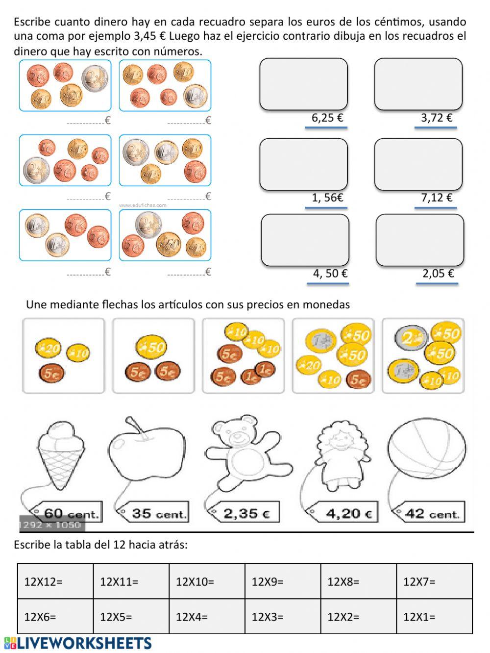 Mates actividades variadas