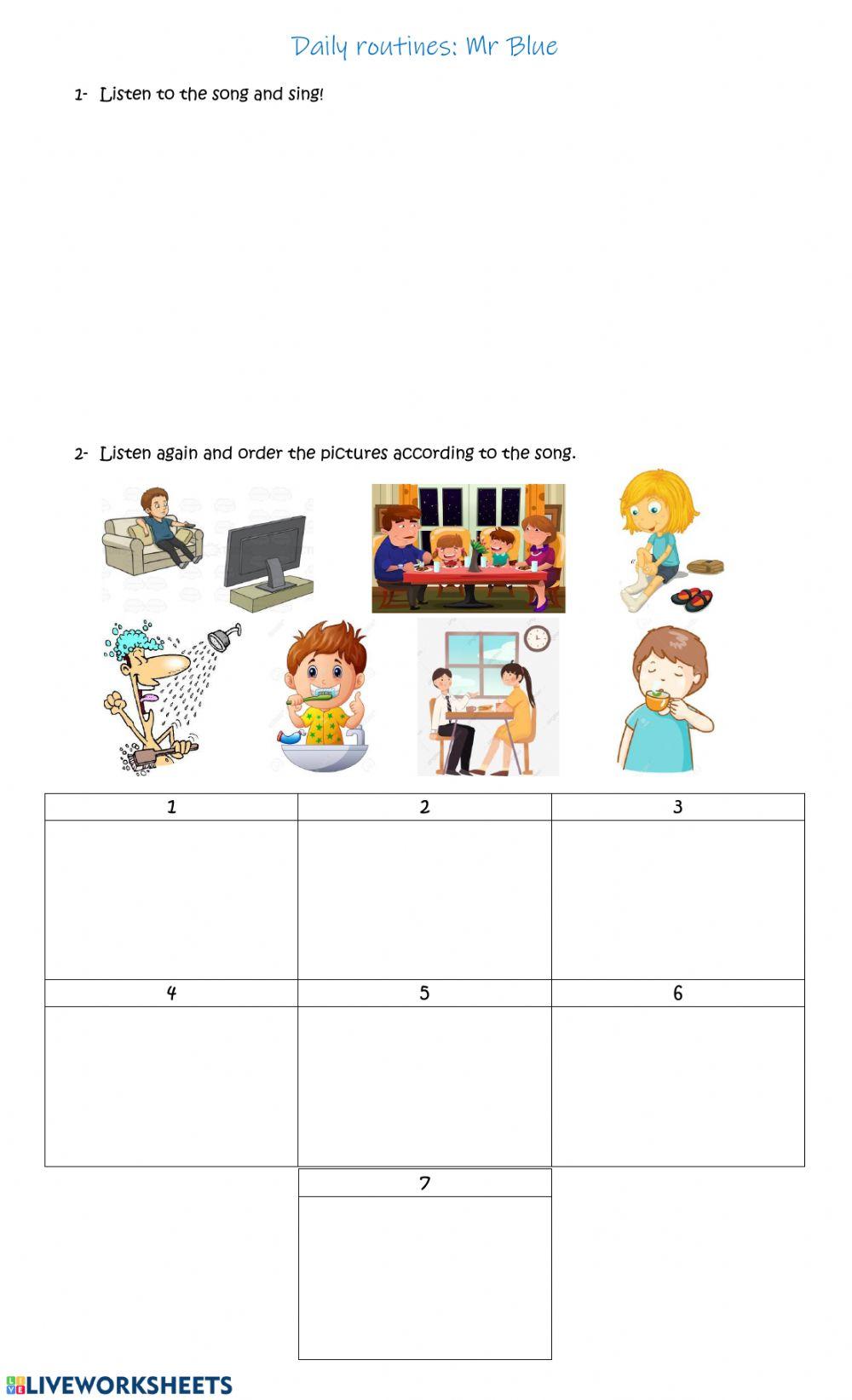 Mr Blue - daily routines song