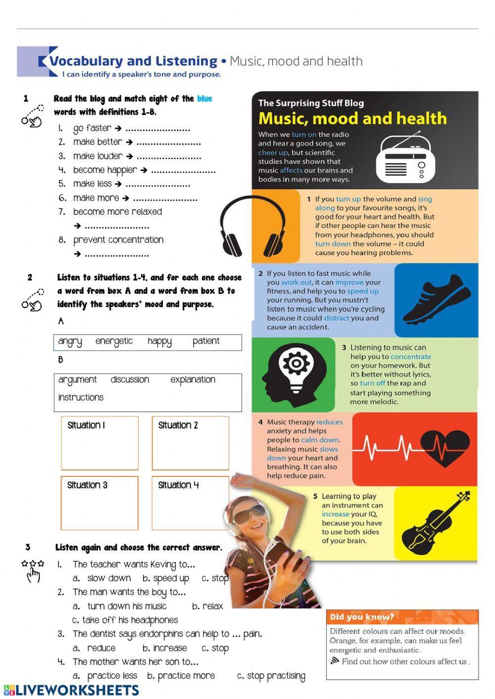 Music, mood and health Music, mood and health