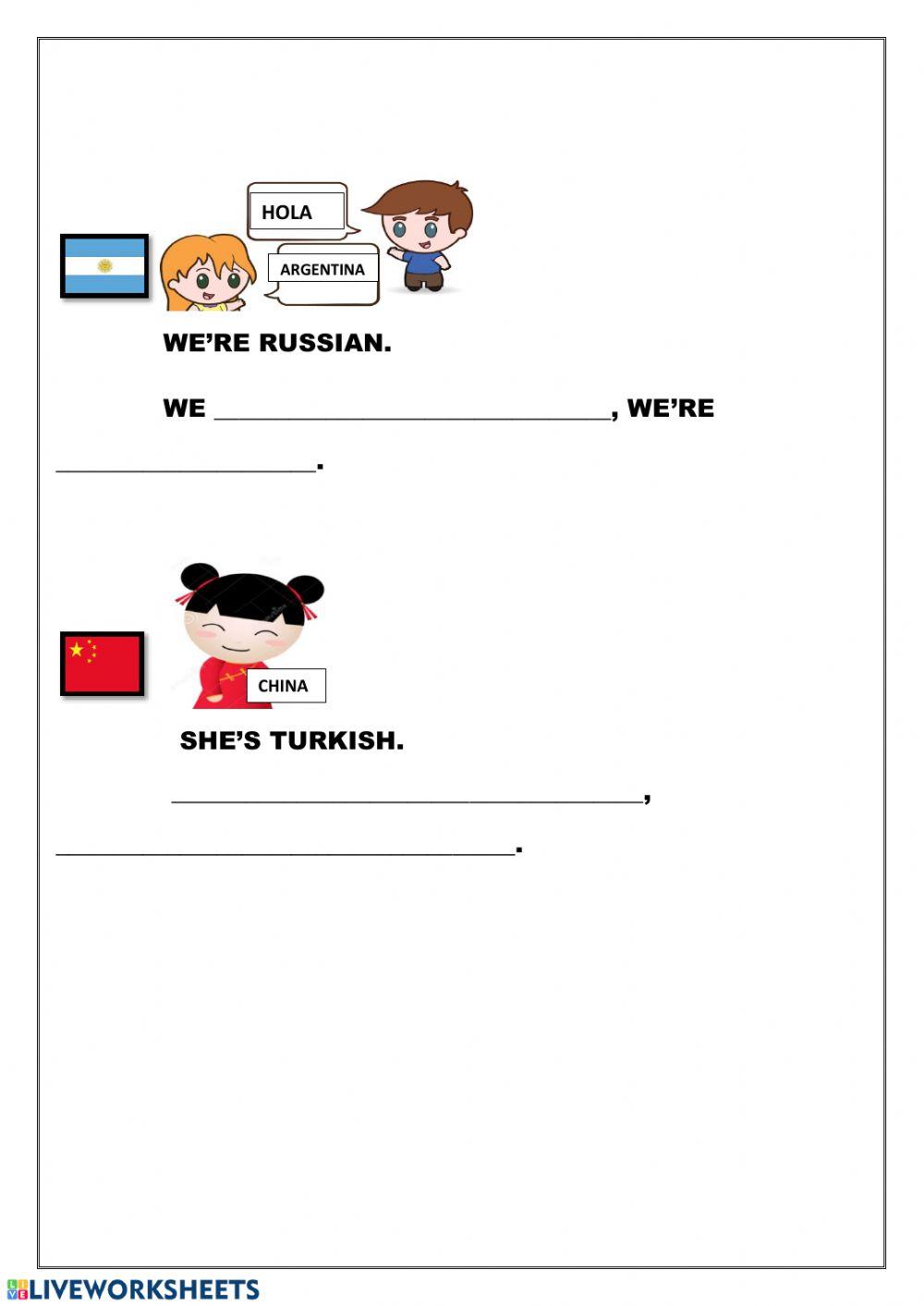 Complete the sentences