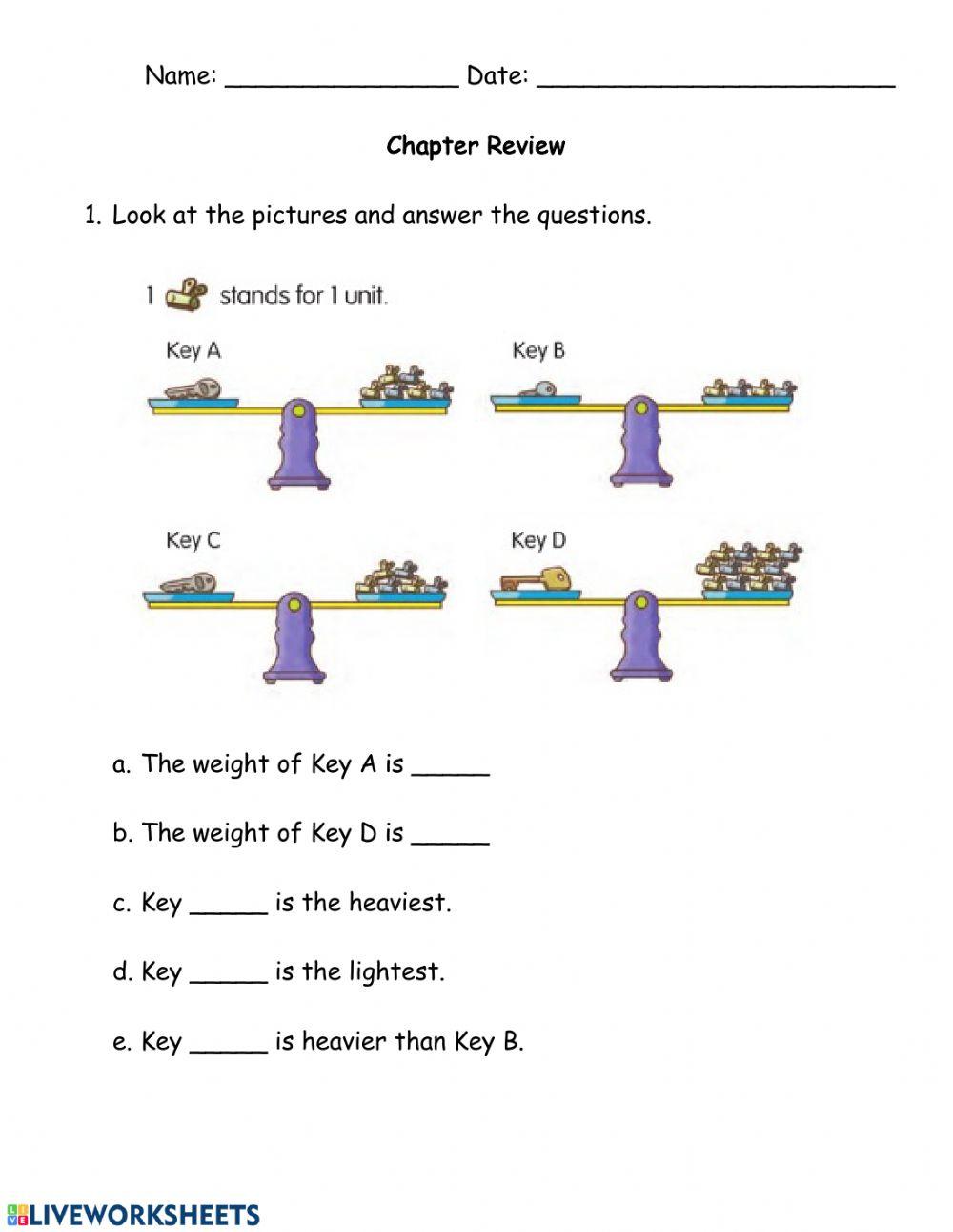 Math review worksheet | Live Worksheets