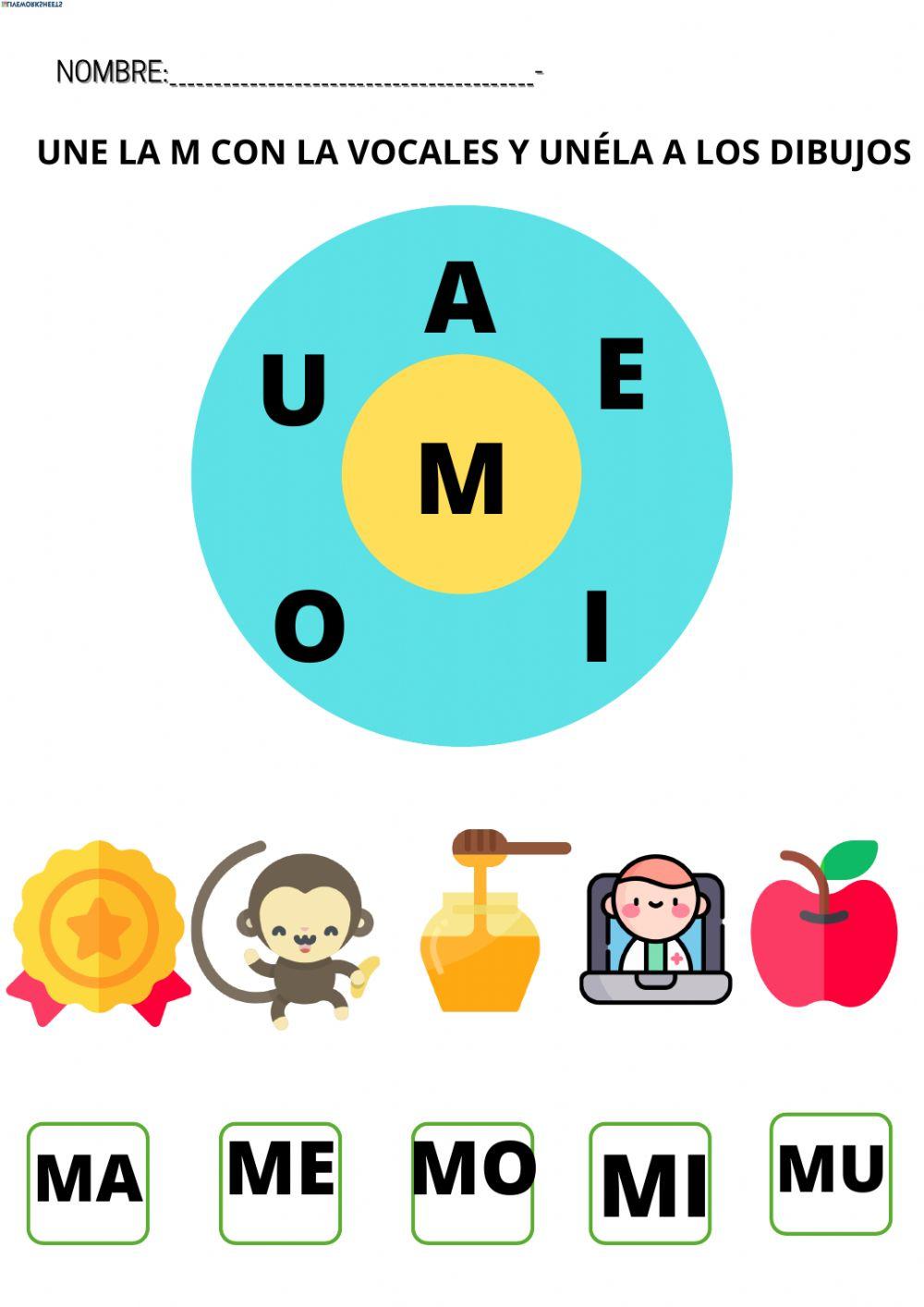 Une la sílaba con los dibujos