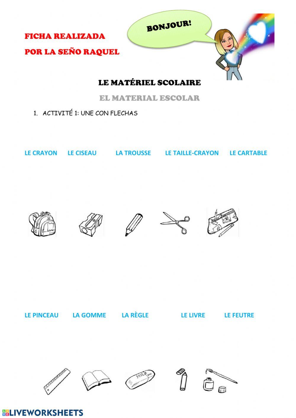 Le matériel scolaire