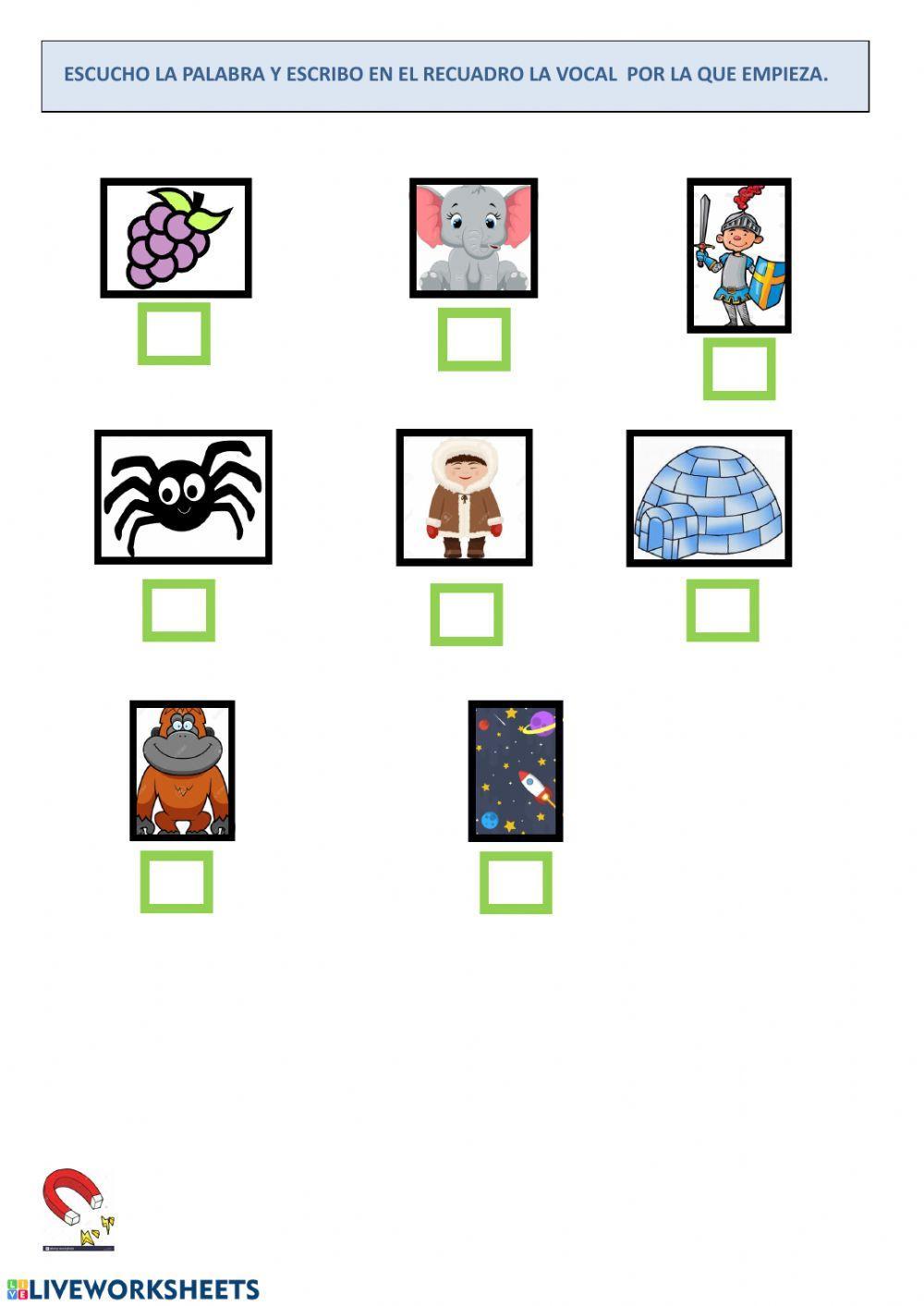 Discriminación auditiva de las vocales