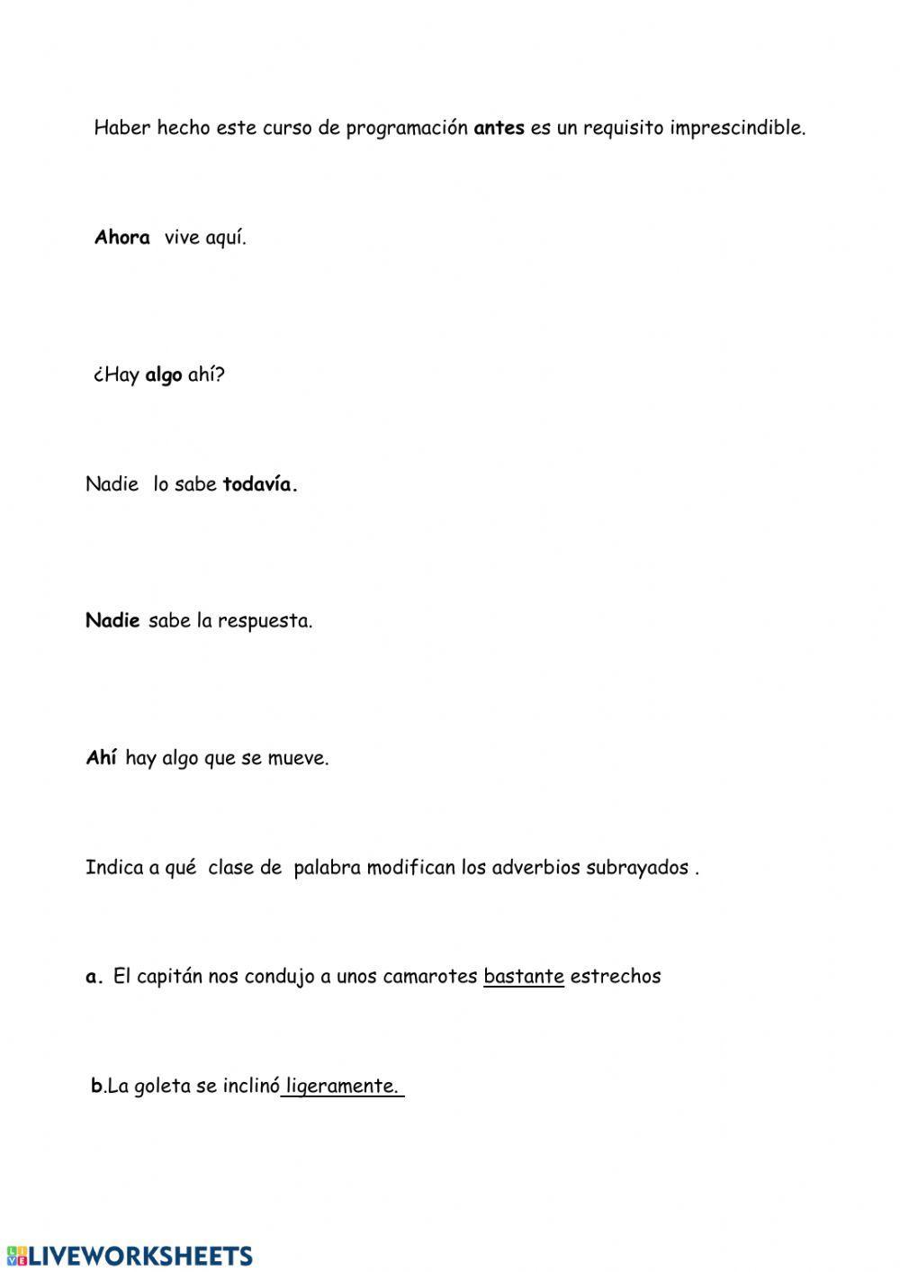 Adverbios,preposiciones , conjunciones e interjecciones