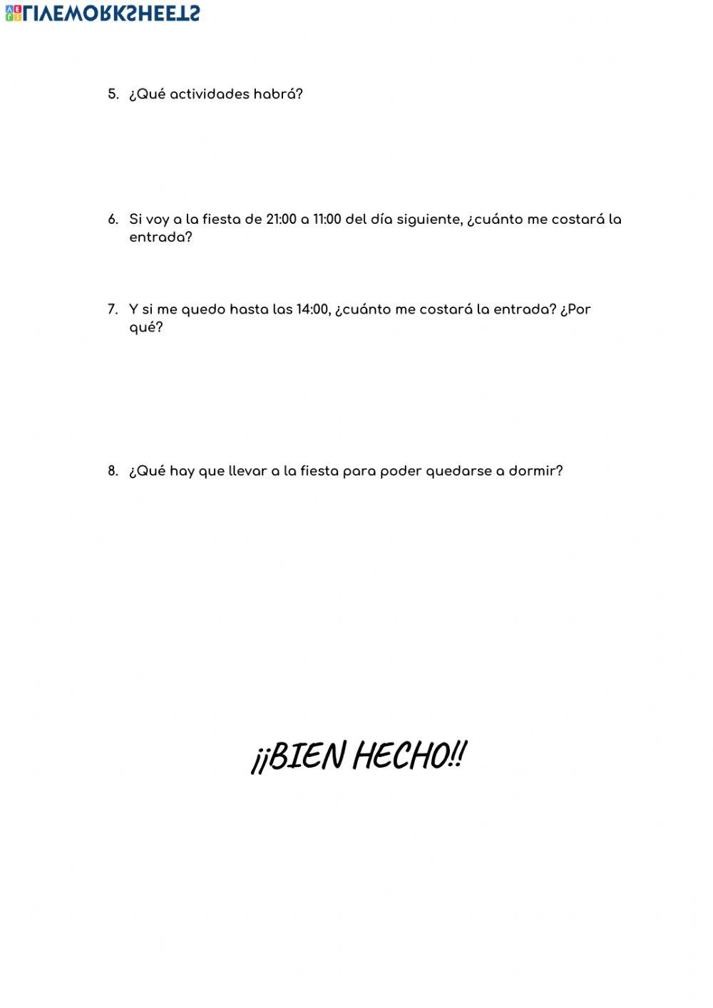 Comprensión lectora: cartel