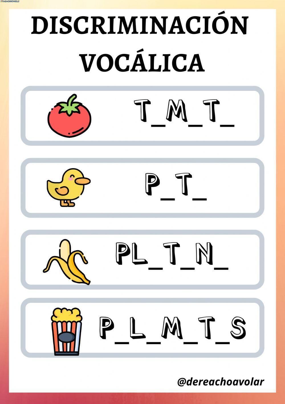 Escribe las vocales que faltan