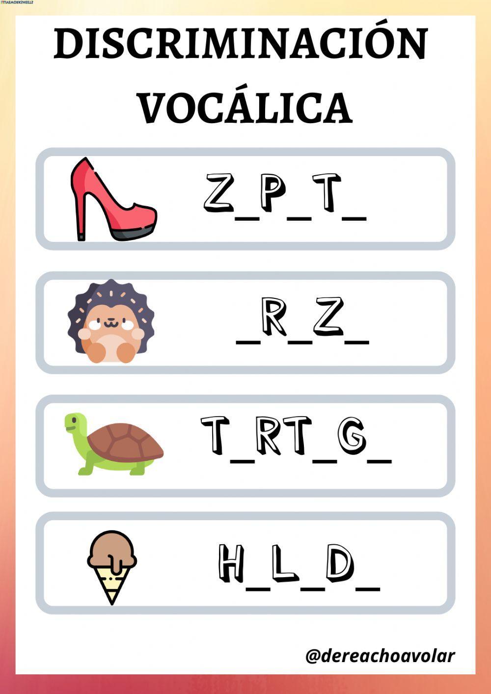 Escribe las vocales que faltan