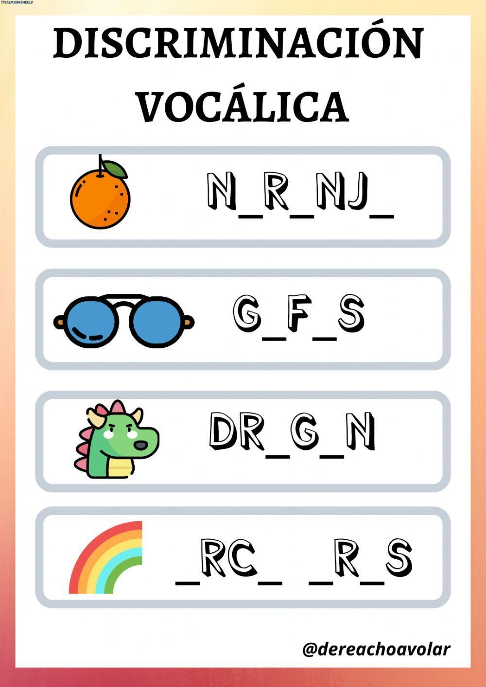 Escribe las vocales que faltan