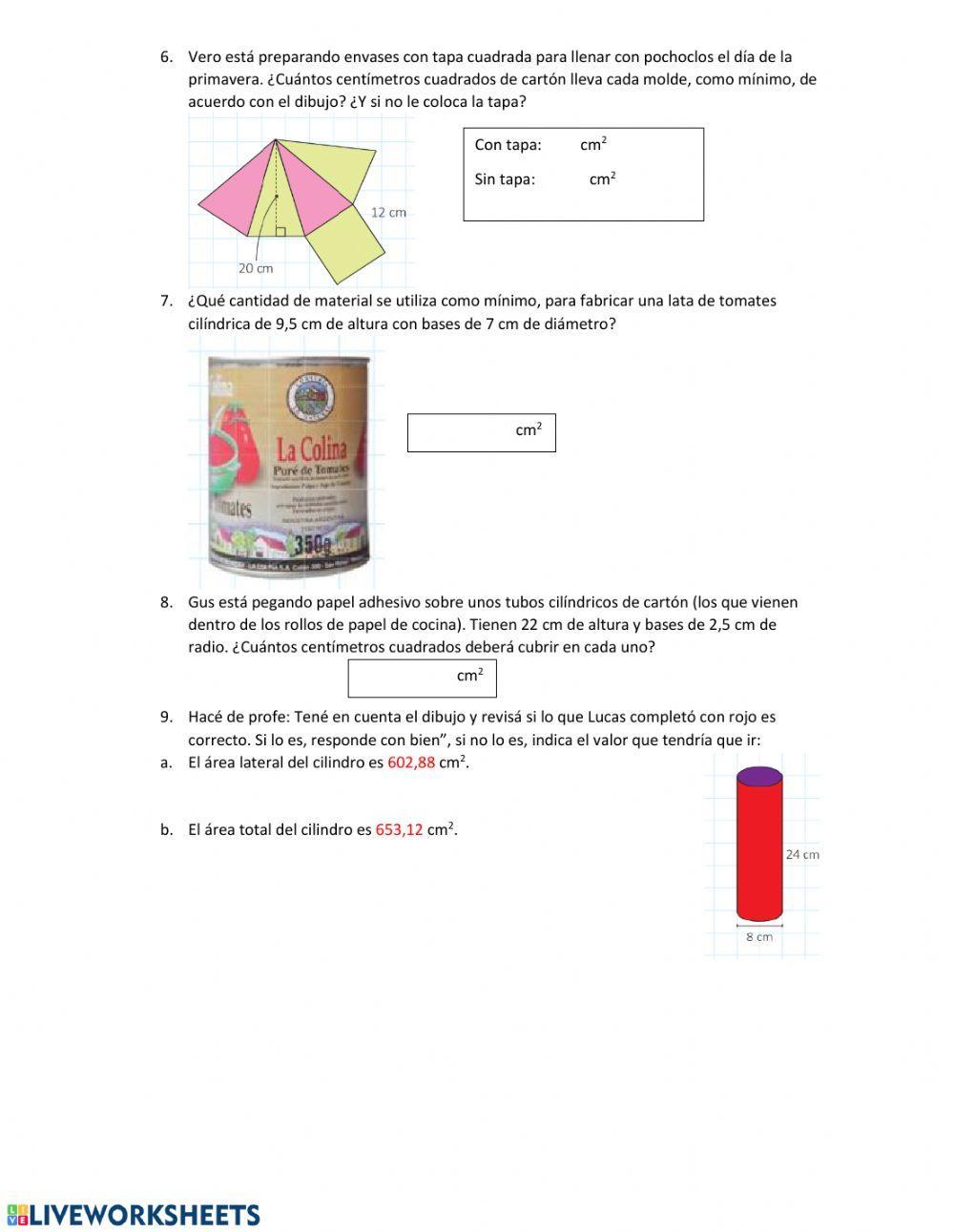 Área de cuerpos geométricos