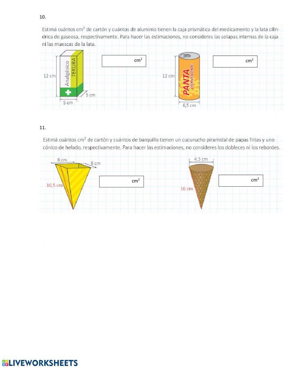 Área de cuerpos geométricos