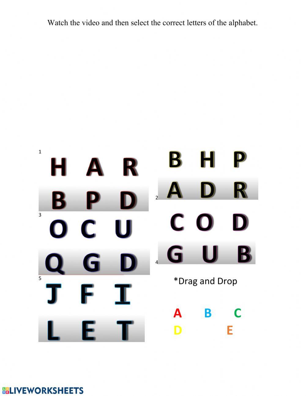 The Alphabet A-B-C-D-E