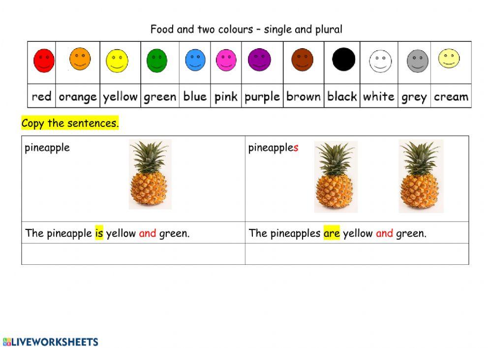 Food and two colours