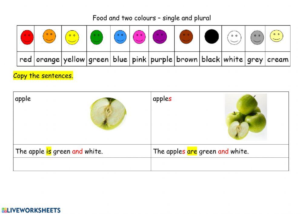 Food and two colours
