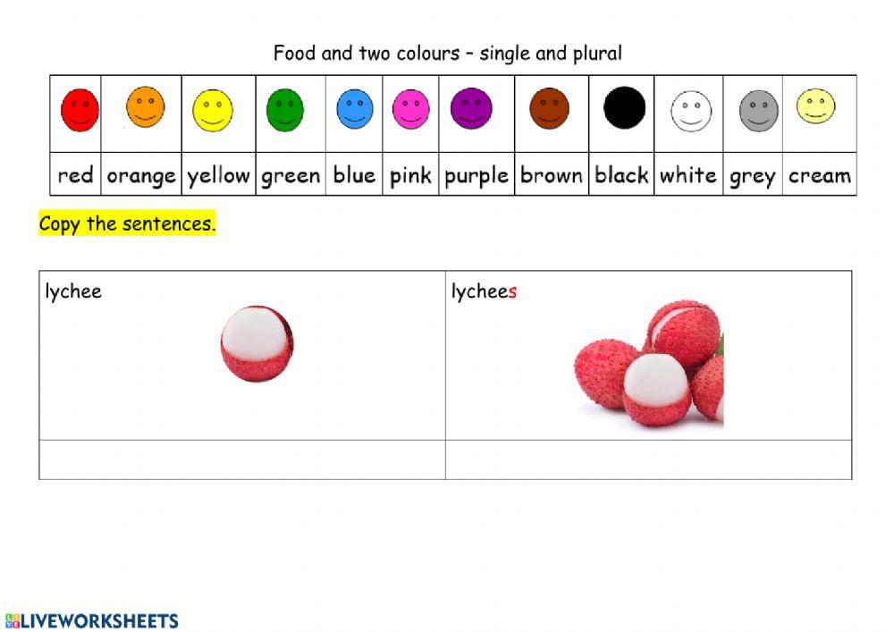 Food and two colours