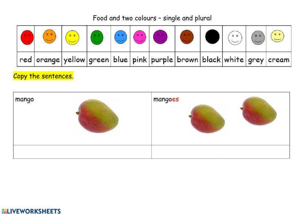 Food and two colours